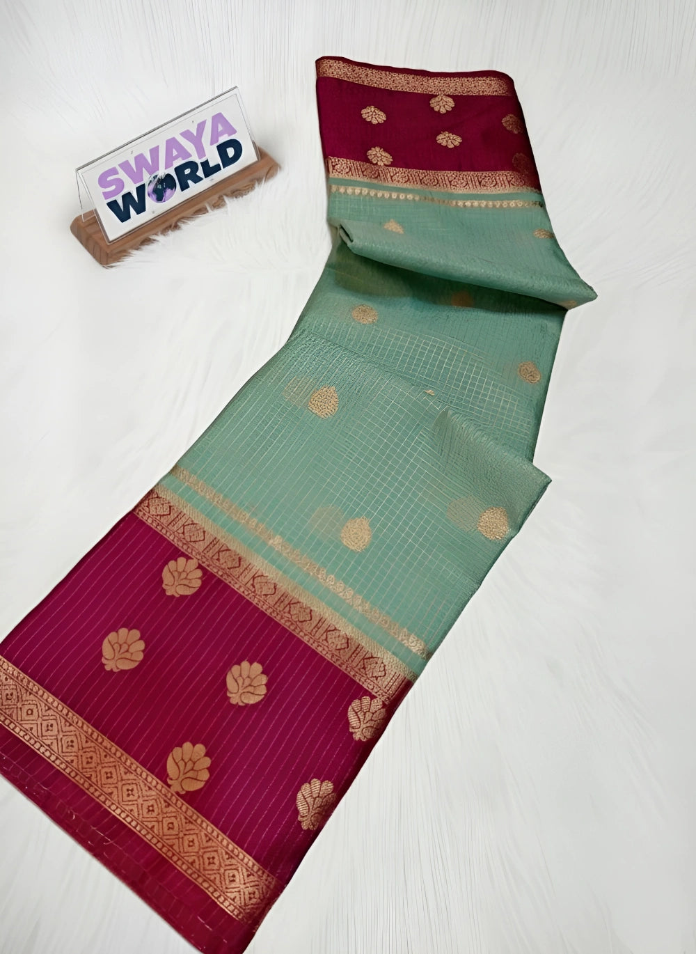 Banarasi Dupion Soft Silk Dyble Saree with Jacquard Rich Pallu & Matching Blouse – Lightweight & Exclusive Design