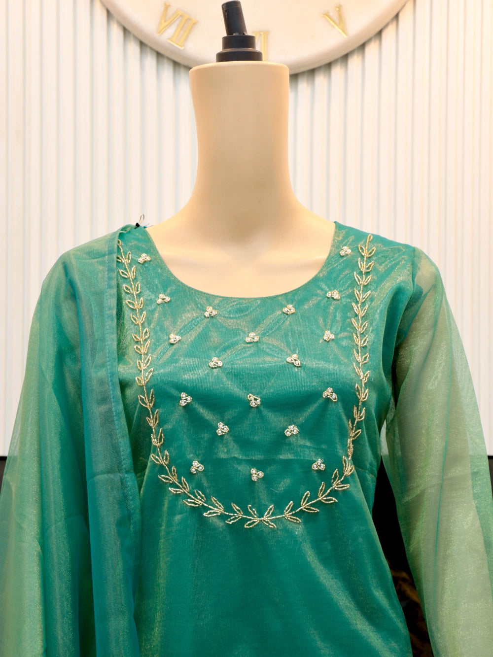 Exclusive Sparkle Twill Tissue Net Fabric Kurti with Dupatta (Four Colors) - Perfect for Festivals - By Swaya World
