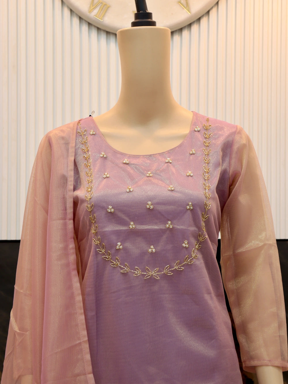 Exclusive Sparkle Twill Tissue Net Fabric Kurti with Dupatta (Four Colors) - Perfect for Festivals - By Swaya World