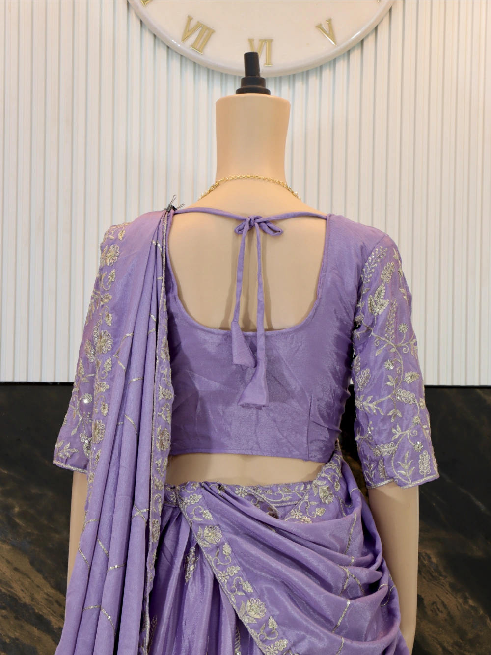 New Festival Lavender Lehenga Choli with Embroidery Thread & Sequence Work in Chinon - By Swaya World