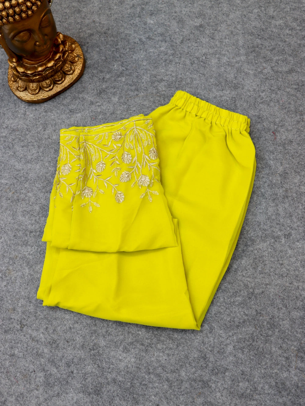 New Designer Embroidered Anarkali Gown with Pant Style Outfit - By Swaya World