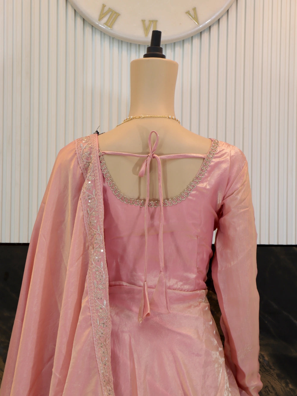 Heavy Designer Party Wear Gown-Dupatta with Multi-Thread Embroidery Sequence Work in Lavender, Maroon, Pink, and Blue – By Swaya World