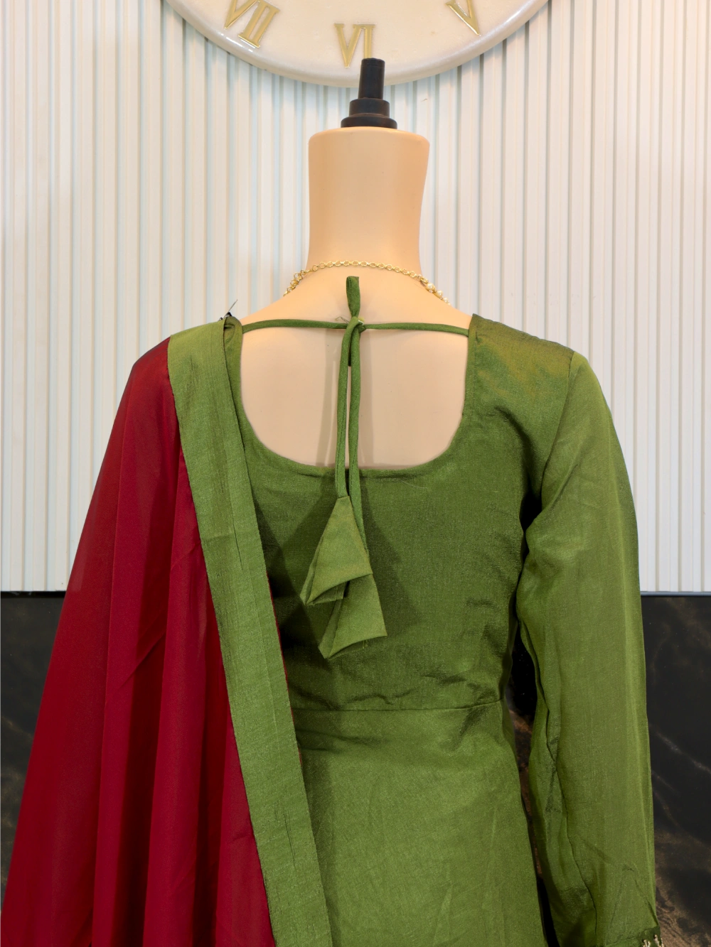 Super Hit Designer Hand Work Gown in Violet, Blue, White, and Green – By Swaya World