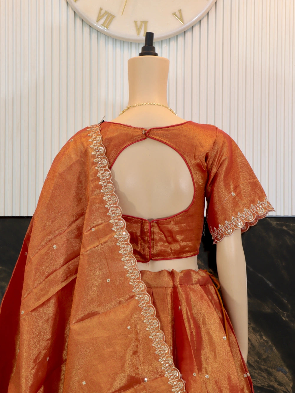 New Festive Golden Rusty Color Lehenga Choli with Heavy Embroidery Thread Work – By Swaya World