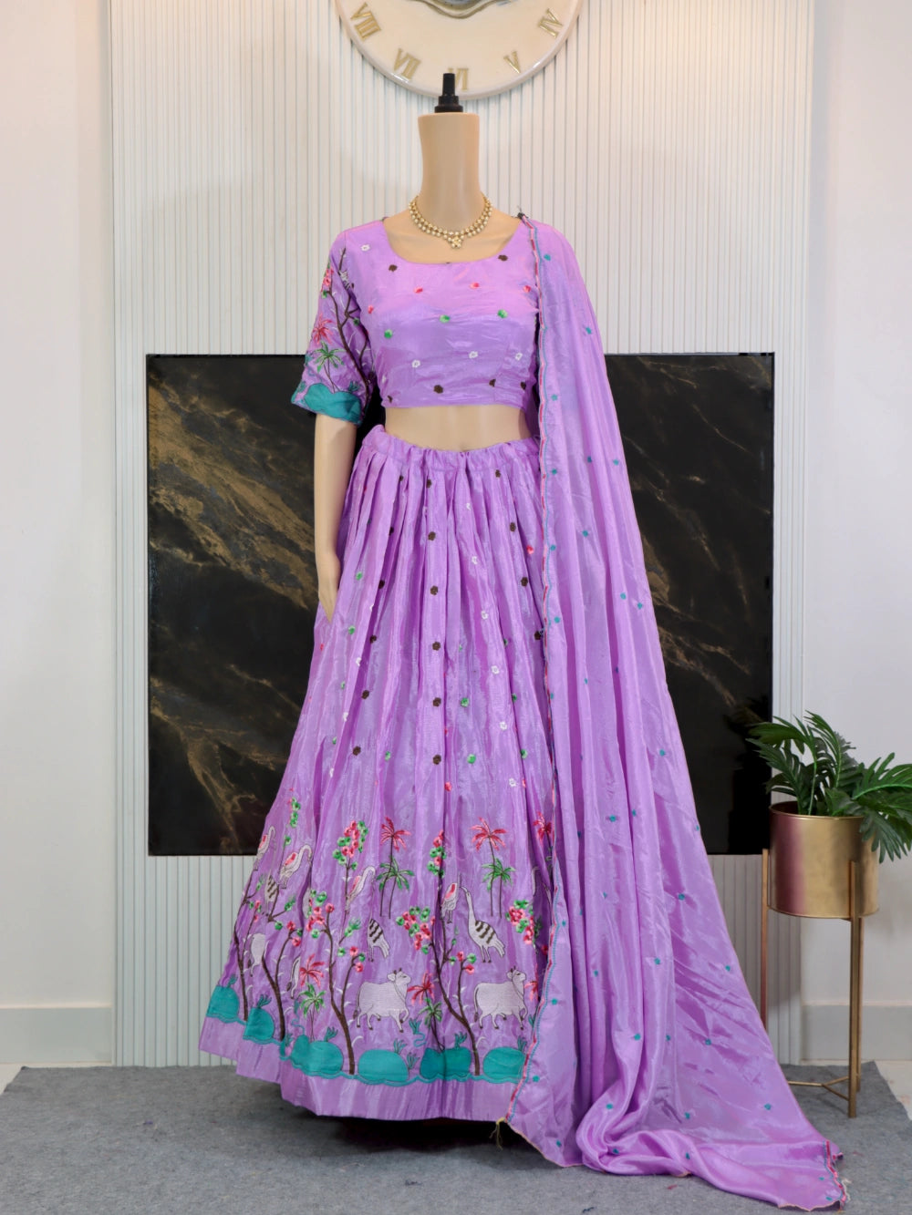 New Festival Lehenga Choli in Lavender, Yellow, and Pink – By Swaya World