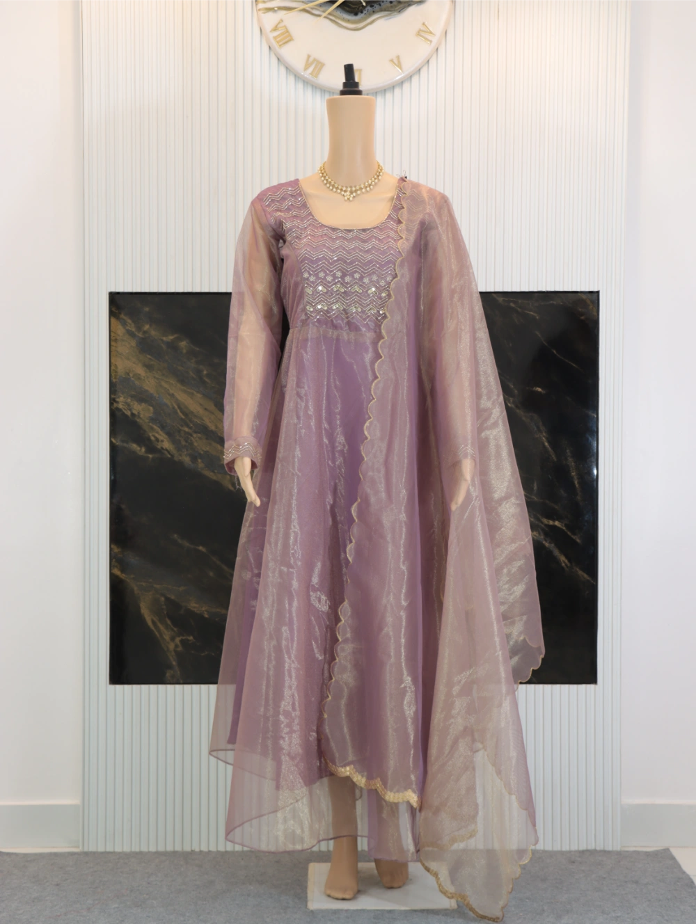 Designer Hand Work Gown with Cut Work Dupatta in Teal Blue, Lavender, and Wine - Perfect for Weddings and Festivals (Sizes M to XXL) - By Swaya World