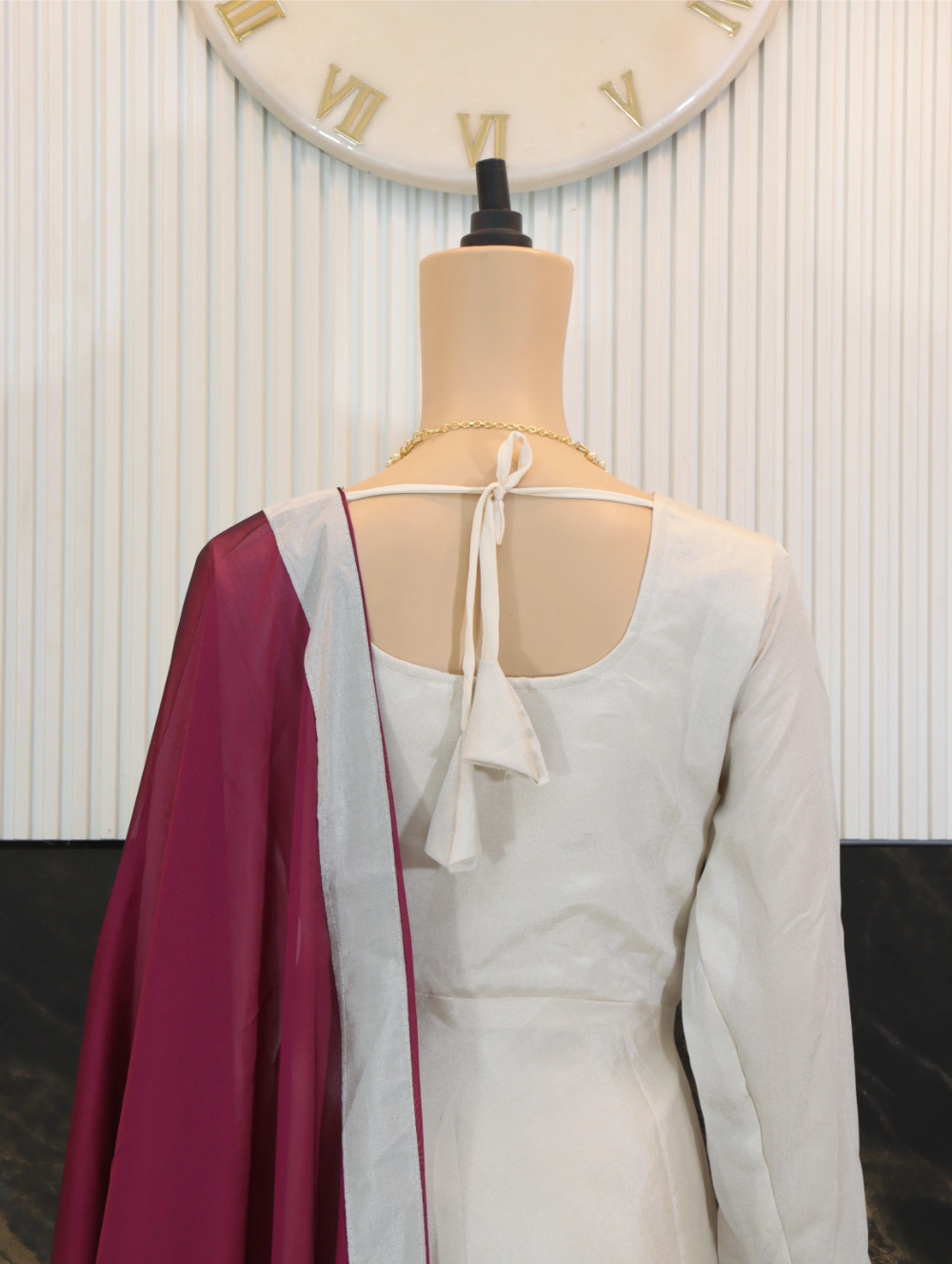 Super Hit Designer Hand Work Gown in Violet, Blue, White, and Green – By Swaya World