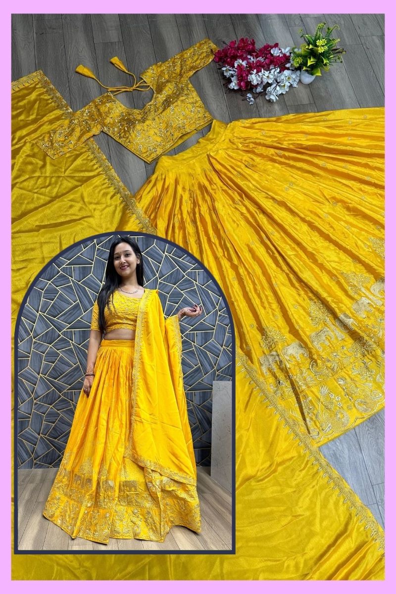 Lehenga cheapest for haldi function