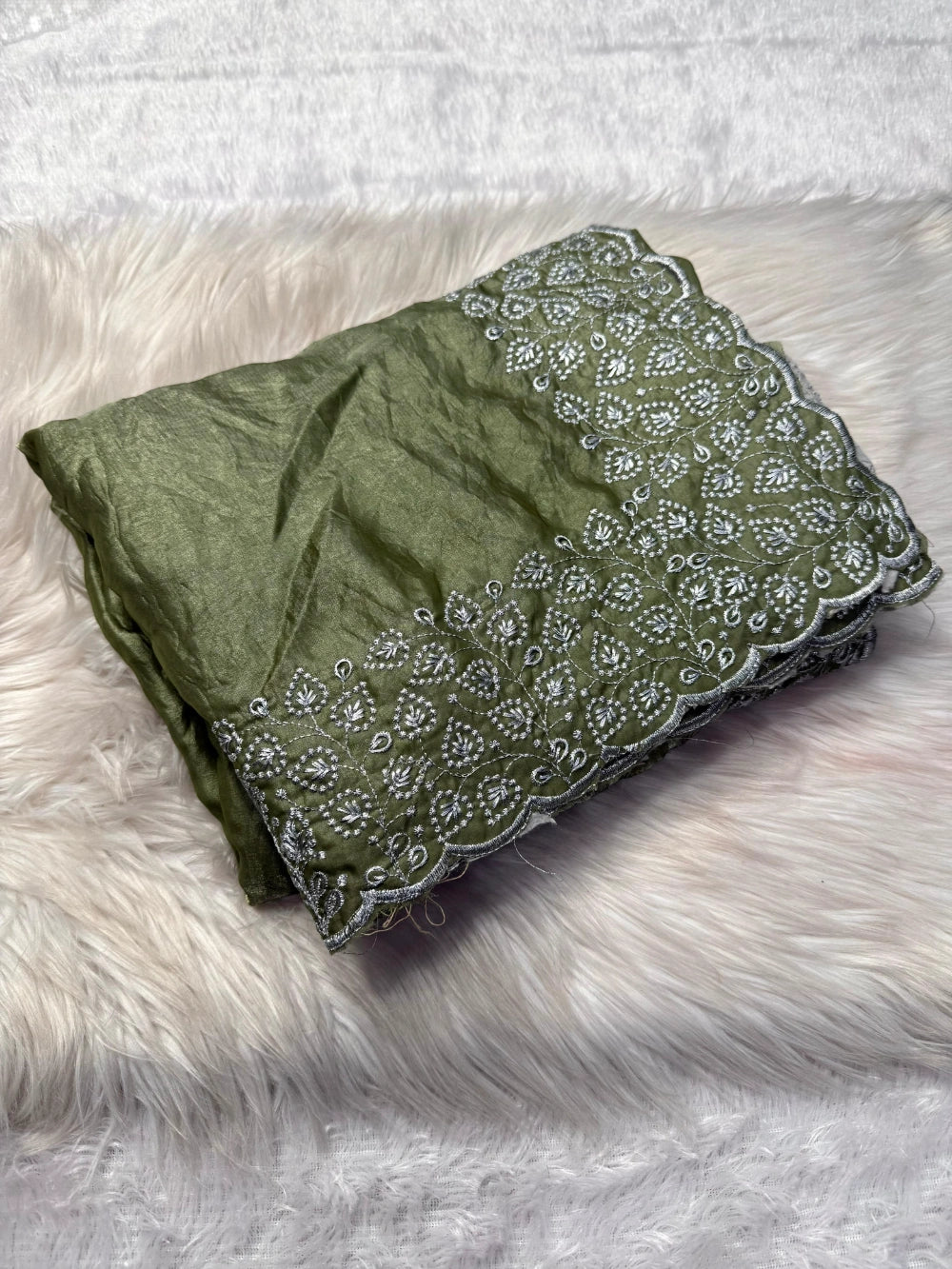 Space Silk Saree with Contrast Fancy Embroidery & C-Pallu – Designer Collection in 6 Vibrant Colors