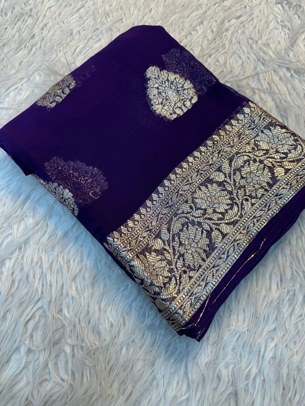 Viscose Georgette Saree with Running Blouse – Premium Designer Collection