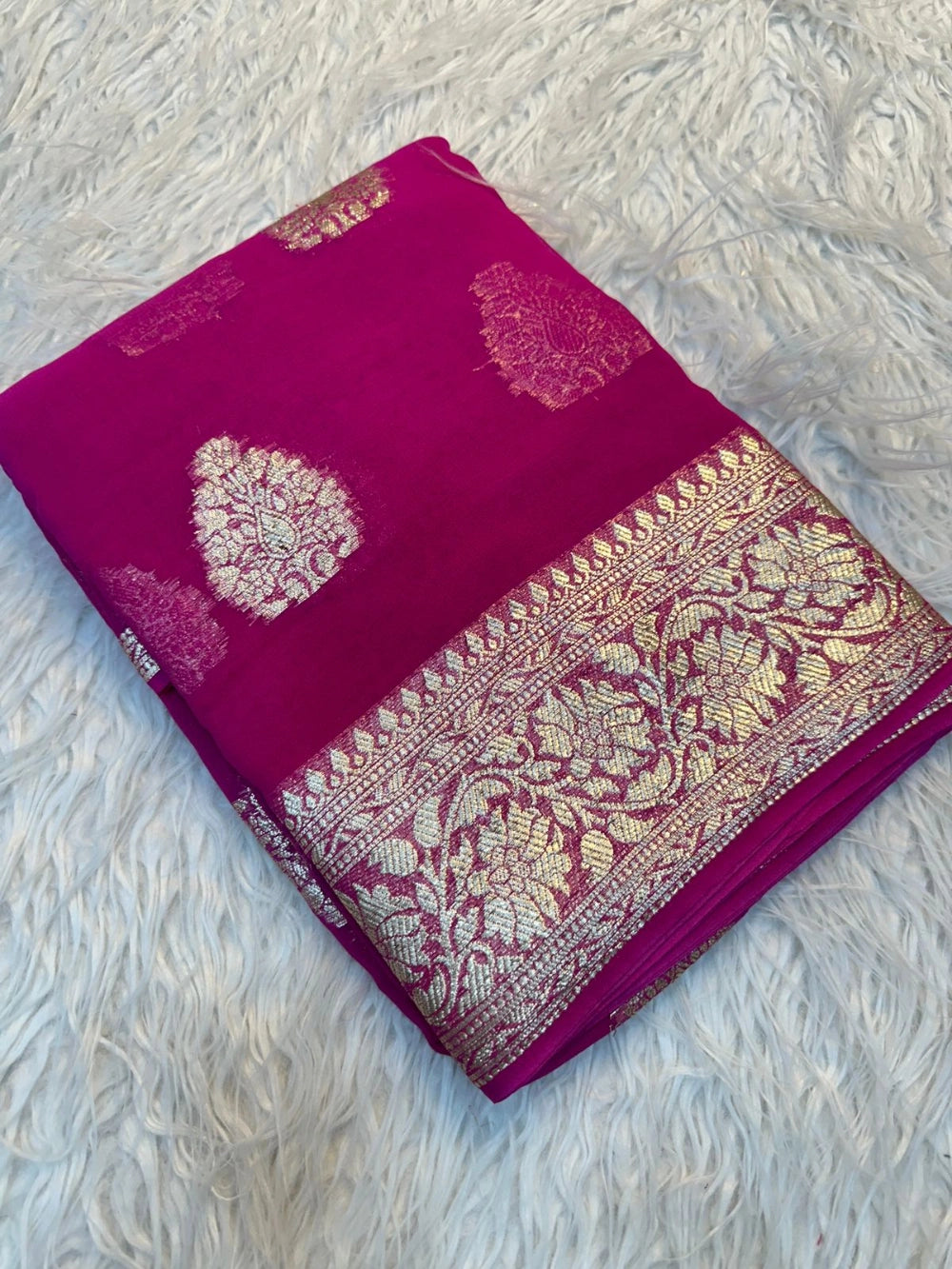 Viscose Georgette Saree with Running Blouse – Premium Designer Collection