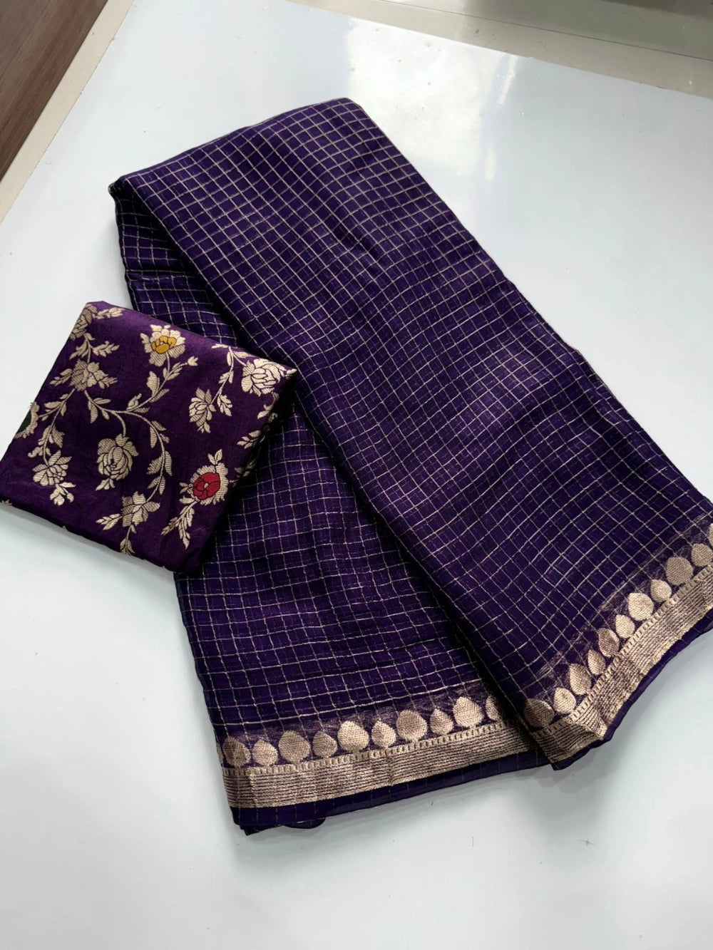 Premium Viscose Georgette Saree with Mina Blouse