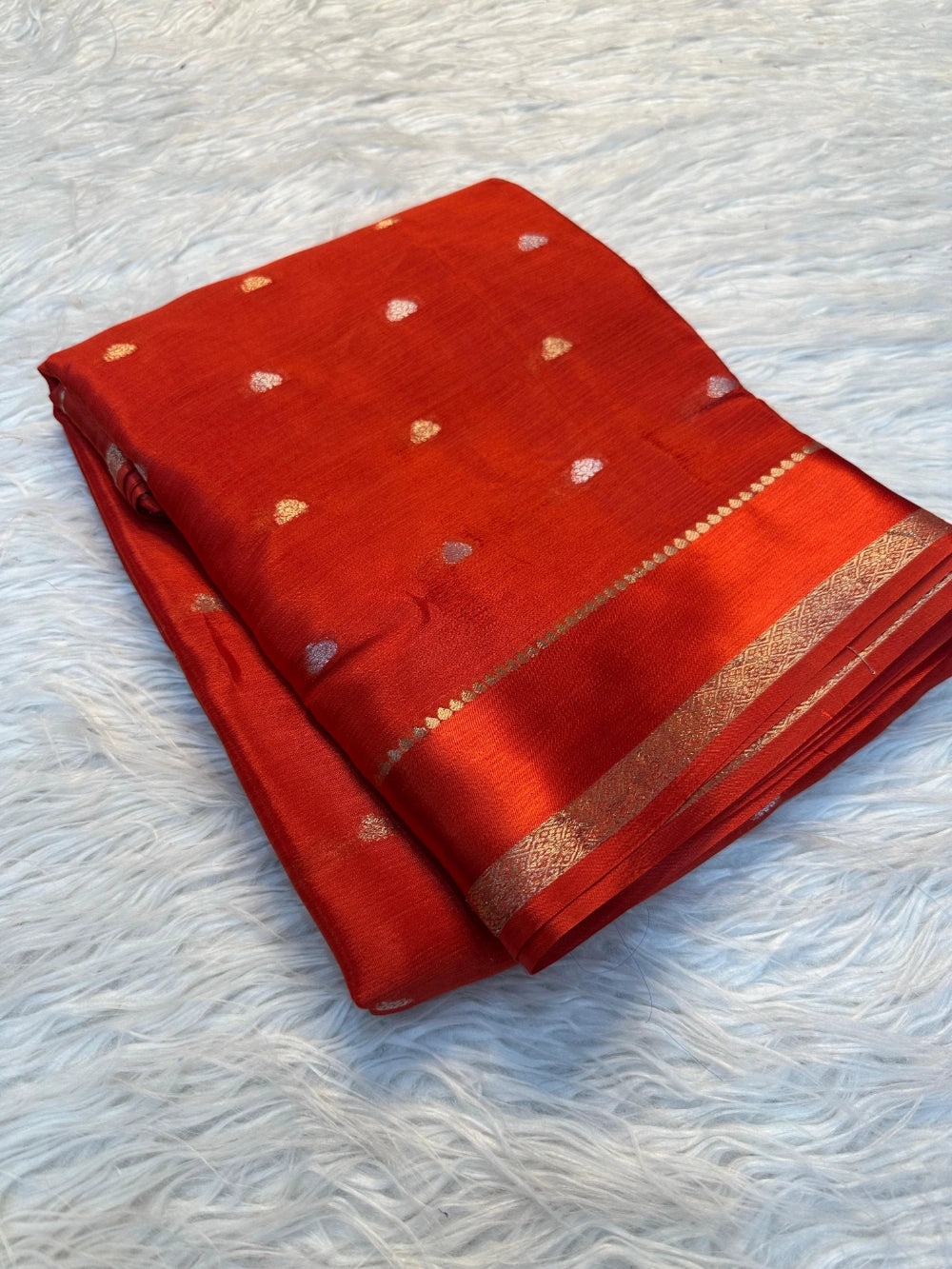 Pure Chinon Saree with Dyeing Chinon Blouse – Premium Designer Collection