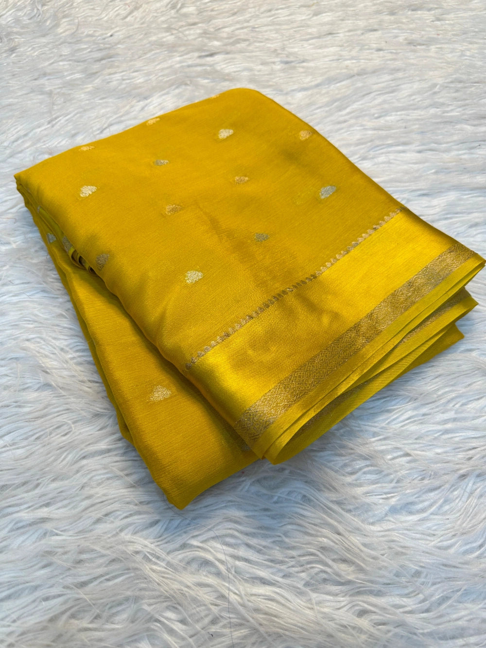 Pure Chinon Saree with Dyeing Chinon Blouse – Premium Designer Collection