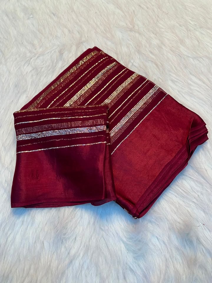 Premium Viscose Georgette Saree with Running Blouse – Elegant Daily & Festive Collection