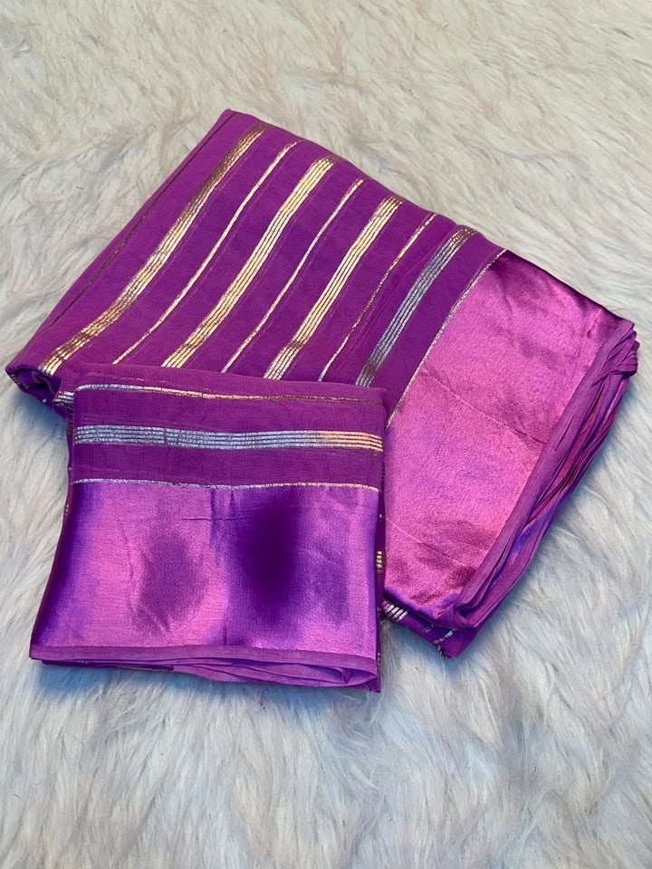 Premium Viscose Georgette Saree with Running Blouse – Elegant Daily & Festive Collection