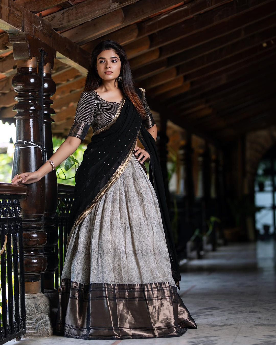 Launching New Black Lehenga Choli with Mono Slub & Chelline Fabric with Embroidered By Swaya World