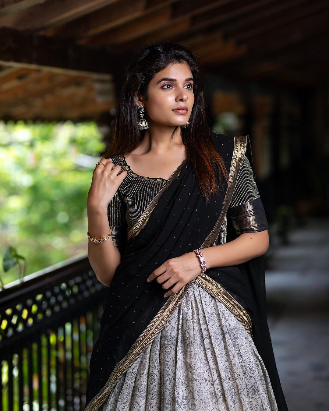 Launching New Black Lehenga Choli with Mono Slub & Chelline Fabric with Embroidered By Swaya World