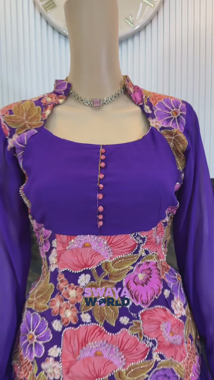 Premium Designer Peplum Top and Skirt