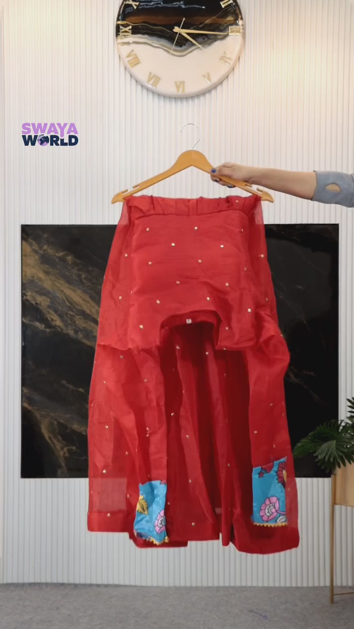 Designer Kota Sequence Work Gown with Digital Print Dupatta (Sizes M to XXL) - By Swaya World